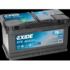 Акумулятор Exide Start-Stop EFB 12В 75А·год 730А R+ (EL752)