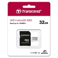 Карта пам'яті Transcend microSD 32GB C10 UHS-I R100/W20MB/s + SD
