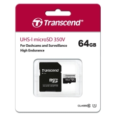 Карта пам'яті Transcend microSD 64GB C10 UHS-I U1 High Endurance (85TB)