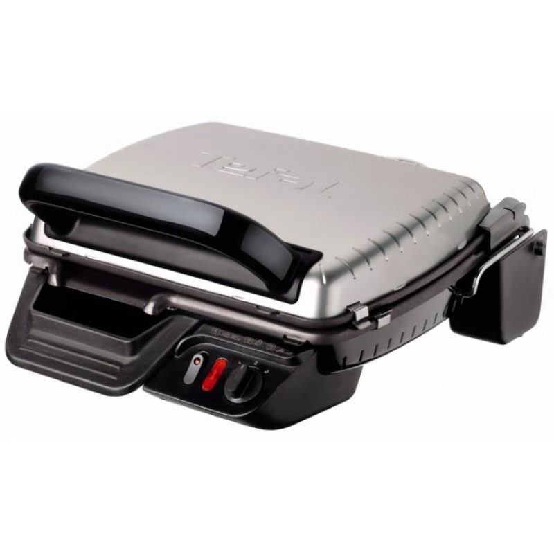 Гриль Tefal прижимной Ultracompact 2000Вт, темп. режимов-3, съемные пластины, раскрытие на 180°, металл