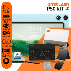 Планшет Teclast P50 KIT 11" 4ГБ, 128ГБ, 7000мА•год, Android, блакитний