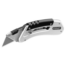 Ніж будівельний трапецієподібний Stanley Quickslide, корпус металевий, 145мм