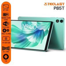 Планшет Teclast P85T 8" 4ГБ, 64ГБ, 5000мА•год, Android, ментоловий