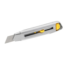 Нож Stanley Interlock, сегментированное лезвие 18мм, корпус металлический, 165мм