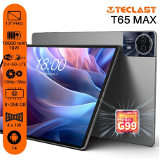 Планшет Teclast T65 Max 13" 8ГБ, 256ГБ, LTE, 10000мА•год, Android, сірий