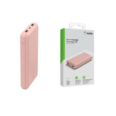 Аккумулятор портативный литий-ионный Power Bank Belkin 20000мА·ч, 15Вт, 2хUSB-A/USB-C, розовый