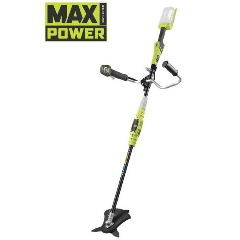 Ryobi Max Power RBC36B26B 36V Cordless Garden Trimmer 26cm Blade/30cm Line Vertebrae Harness 3.7kg (Battery and Charger Not Included)