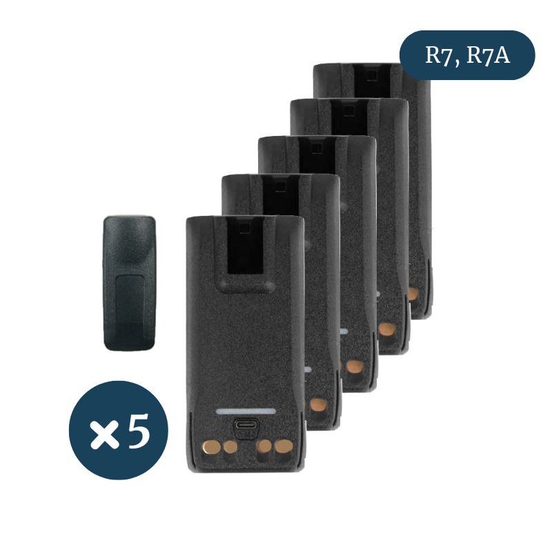 Батарея для рации Motorola PMNN4809A R7, R7A (3000mAh) type-c - 5 шт.