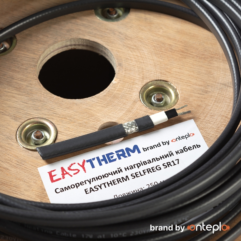 Саморегулирующийся нагревательный кабель Easytherm SELFREG SR 17, 1 м