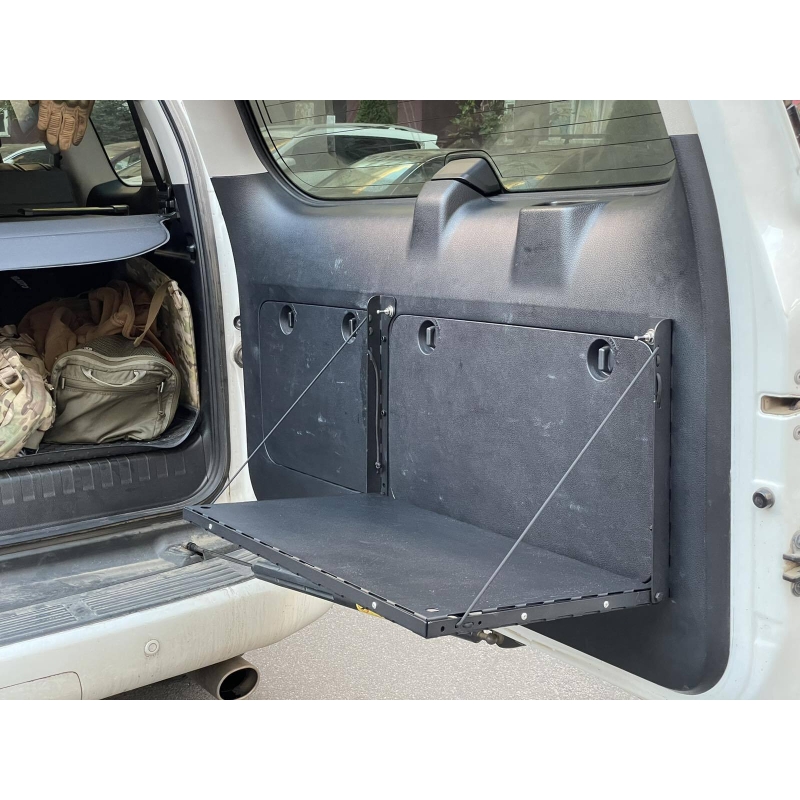 Відкидний експедиційний стіл на двері багажника Toyota Land Cruiser Prado 150 / Lexus GX460,короткий — складний стіл MOLLE для кемпінгу та off-road