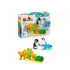 Конструктор LEGO DUPLO Town Сімейства диких тварин: Пінгвіни та Леви