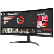 Монітор LG 34" 34WR50QK-B 2xHDMI, DP, Audio, VA, 3440x1440, 21:9, 100Hz, sRGB 99%, CURVED, FreeSync, HDR10