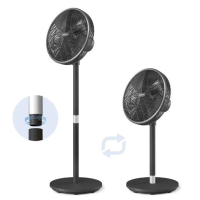 Philips Series 3000 Floor Fan, 40cm, 48W, Smartphone Control, Height Adjustment, Black