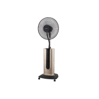 ARDESTO Floor Fan, 47cm, 100W, Remote Control, Display, Humidification, Black-Bronze