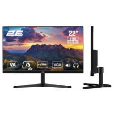 Монитор 2E 21.5" A2222B D-Sub, HDMI, MM, VA, 75Hz