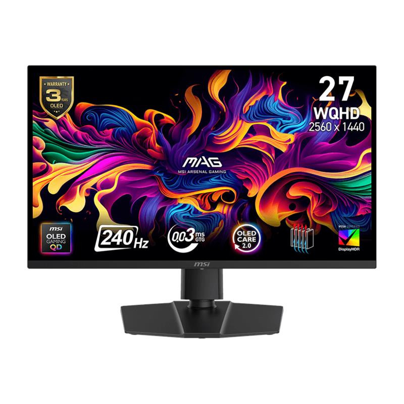 Monitor MSI 26.5" MAG 273QP-X24 2xHDMI, DP, QD-OLED, 2560x1440, 240Hz, 0.03ms, DCI-P3 99%, FreeSync, Pivot, HDR400