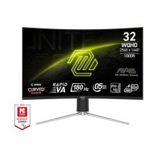 Монитор MSI 31.5" 325CQRF-QD-E2 2xHDMI, DP, USB-C, 2xUSB, VA, 2560x1440, 180Hz, 0.5ms, sRGB 141%, CURVED, AdaptiveSync, HAS