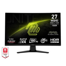 Монитор MSI 27" MAG 274CQF 2x HDMI, DP, Audio, VA, 2560x1440, 180Hz, 0.5ms, sRGB 128%, CURVED, AdaptiveSync