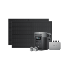 EcoFlow PowerStream Kit - 600W Microinverter + Delta Max 2000 Power Station and 2x400W Solar Panels