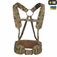 M-TAC TACTICAL BELT WITH SHOULDER STRAPS SCOUT MULTICAM
