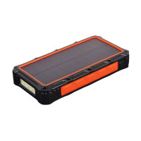 Powerbank 36000 mAh IP65 External Battery with Solar Panel and Flashlight