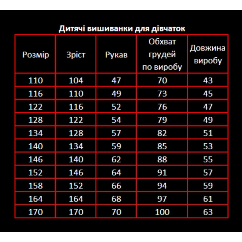 Вишиванка для дівчинки "ластівка", арт. 4340