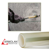 Ударостійка плівка на вікна та двері Armolan Safety 12mil (300мкм), ширина 1,8м, довжина: на відріз, захисна броньована (1 м.кв./0.55 пог.м.)