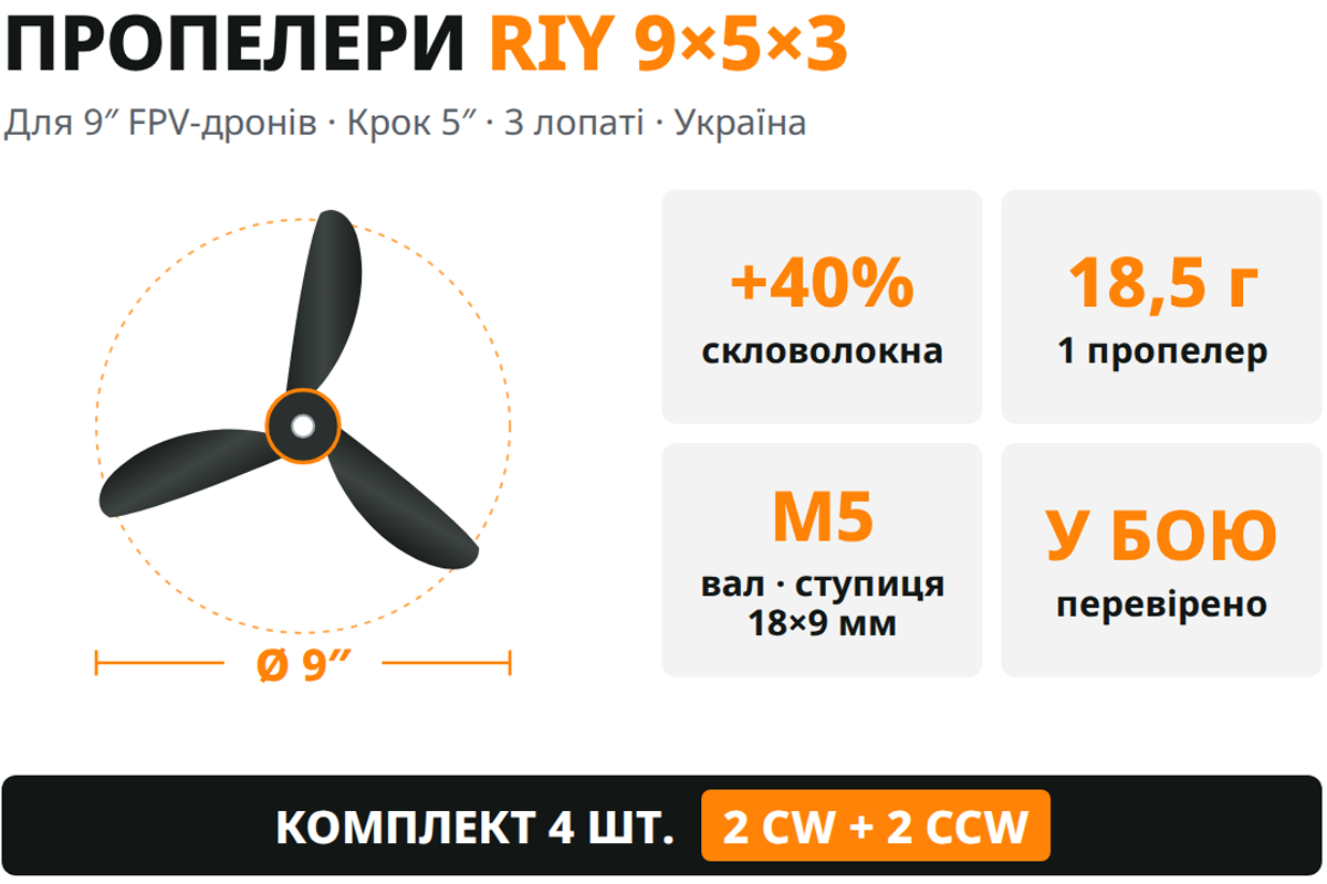 Propulsores RIY RİY 9x5x3 para drones